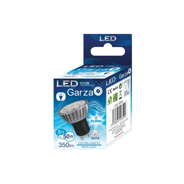 LAMPARA LED GU10 COB 5W 36º 350LM 50K