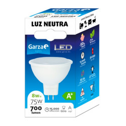 LAMPARA LED GU10 8W 110º 700LM 40K