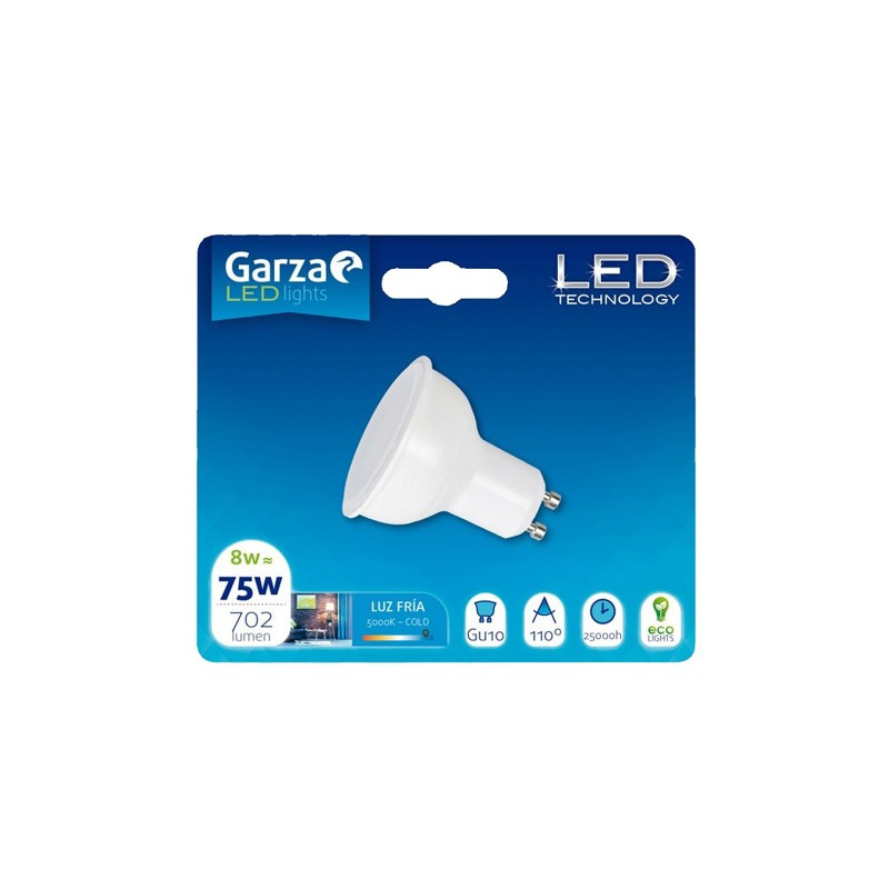 LAMPARA LED GU10 8W 110º 700LM 65K