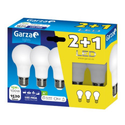 LAMPARA LED STD 15W E27 240º 1520LM 65K(2+1)