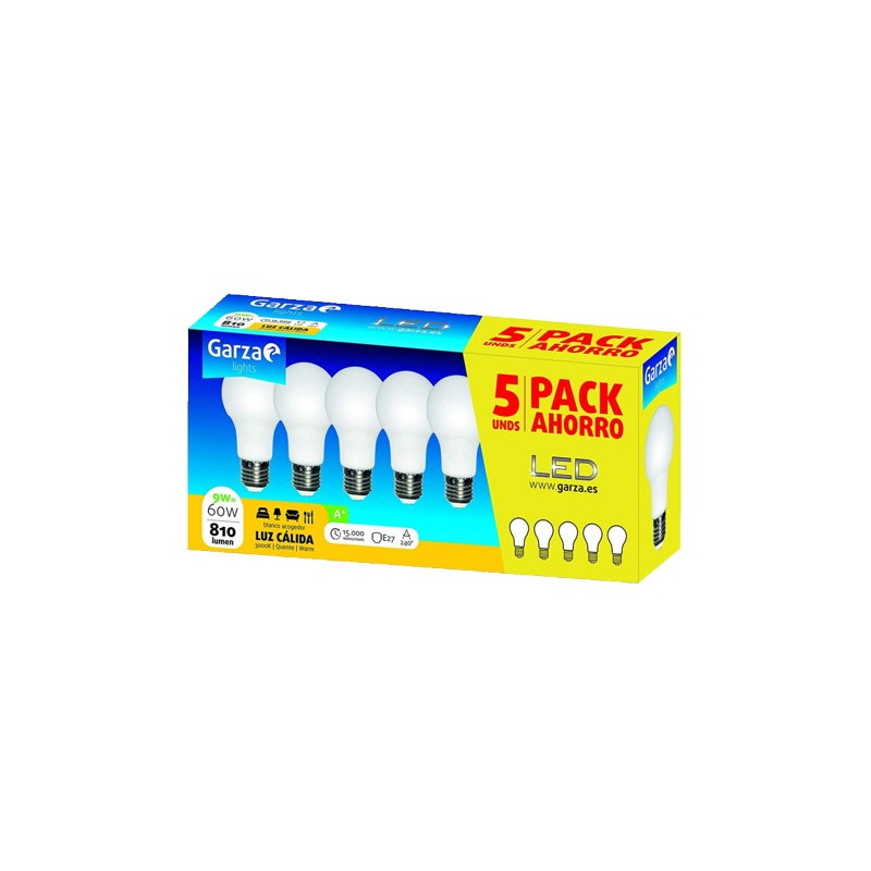 LAMPARA LED STD 8,5W E27 240º 810LM 65K(5UN)