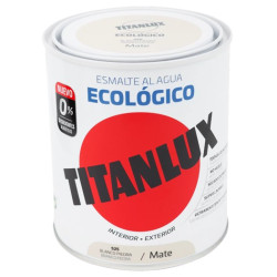 TITANLUX ESMALTE AL AGUA MATE BLANCO PIEDRA 750ML