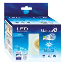LAMPARA LED EMP.COB CUAD.7W 60º 560LM 40K BLA