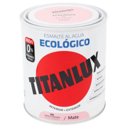 TITANLUX ESMALTE AL AGUA MATE ROSA FLAMINGO 750ML