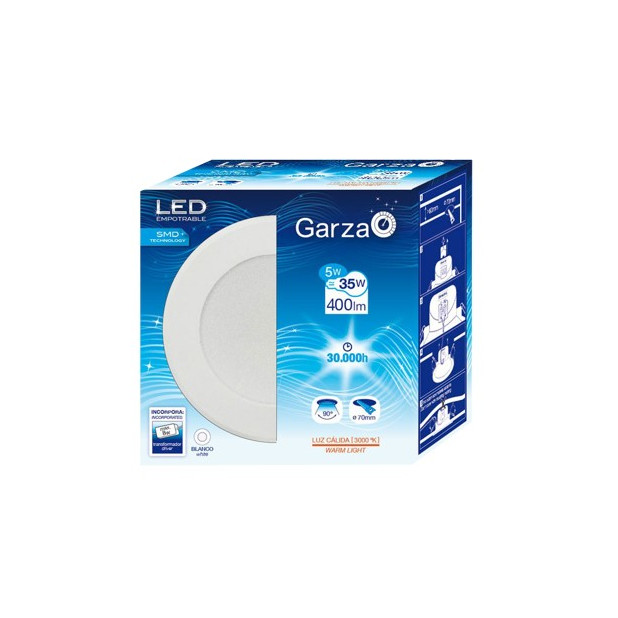 LAMPARA LED EMP.SMD 5W 90º 400LM 30K BL