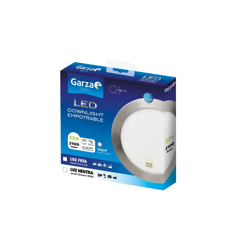 PANEL LED DOW.CIRC.225 22W 2100LM 65K PL
