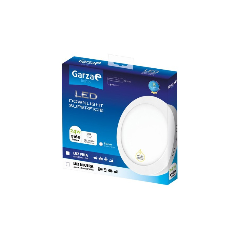 PANEL LED DOW.CIRC.SUP 300 24W 2160LM 40K BL