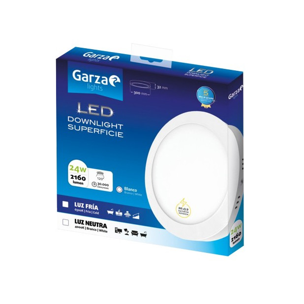PANEL LED DOW.CIRC.SUP 300 24W 2160LM 40K BL