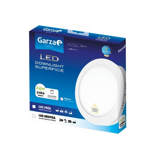 PANEL LED DOW.CIRC.SUP 300 24W 2160LM 65K BL