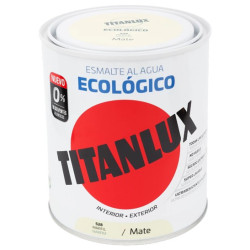 TITANLUX ESMALTE AL AGUA MATE MARFIL 750ML