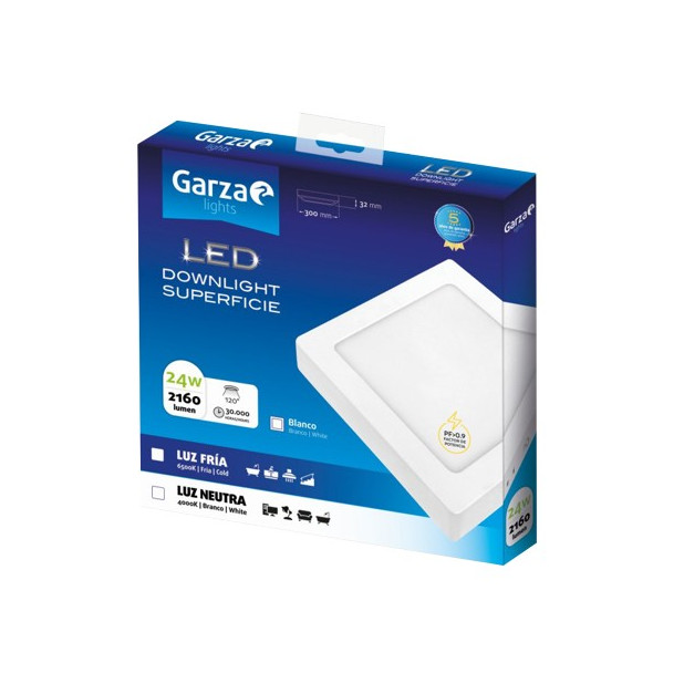 PANEL LED DOW.CUAD.SUP 300 24W 2160LM 40K