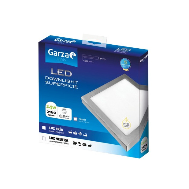 PANEL LED DOW.CUAD.SUP 300MM 24W 2160LM 40K