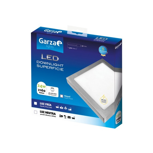 PANEL LED DOW.CUAD.SUP 300MM 24W 2160LM 65K