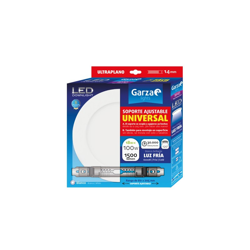 PANEL LED DOW.CIRC.AJ 225 18W 1500LM 60K B