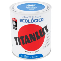TITANLUX ESMALTE AL AGUA MATE AZUL LUMINOSO 750ML
