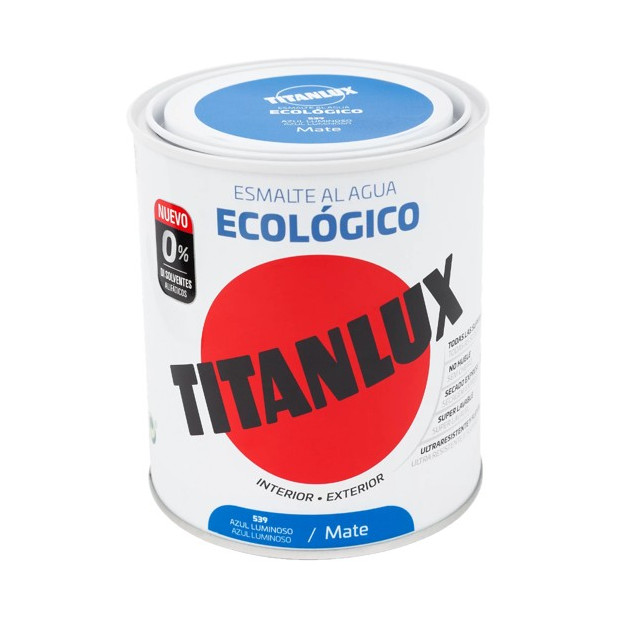 TITANLUX ESMALTE AL AGUA MATE AZUL LUMINOSO 750ML