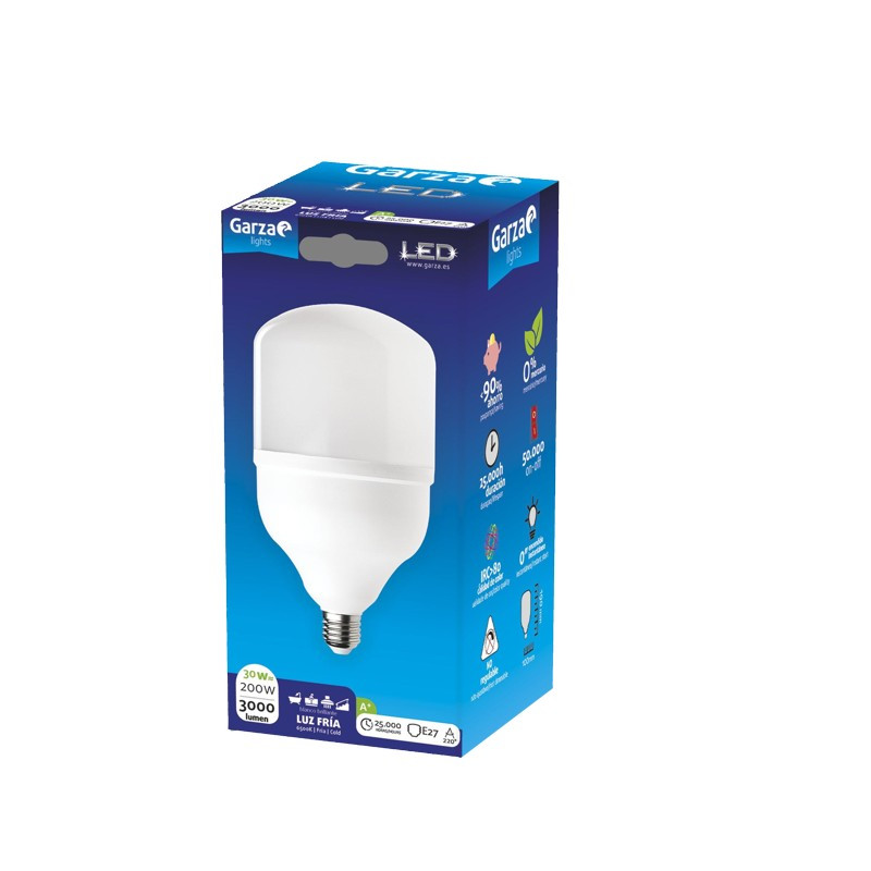 LAMPARA LED T100 30W E27 110º 3000LM 65K