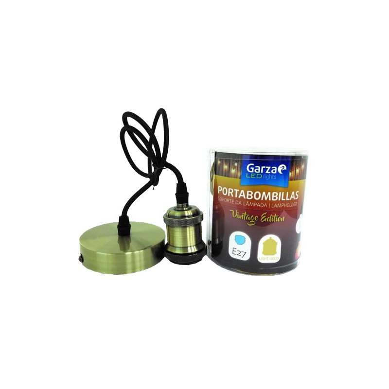 PORTABOMBILLA E27 1M LIGHT GOLD