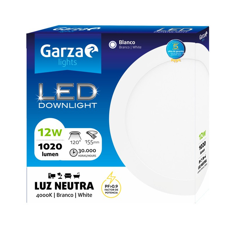 PANEL LED DOW.CIRC.17 12W 1020LM 40K