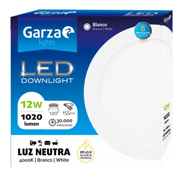 PANEL LED DOW.CIRC.17 12W 1020LM 40K