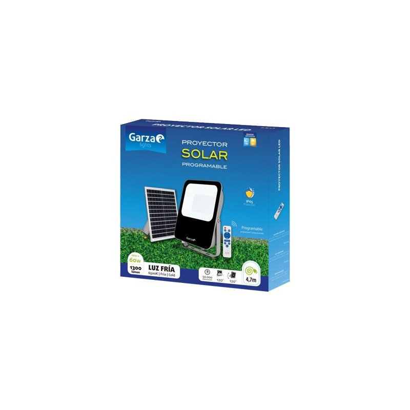 FOCO LED SOLAR EXT. 60W C/MANDO