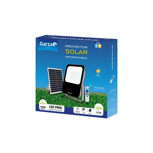 FOCO LED SOLAR EXT. 60W C/MANDO