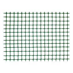 MALLA PLASTICA CUADRADA 1x5M VERDE 10MM