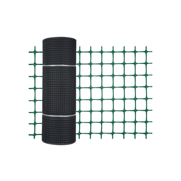 MALLA PLASTICA CUADRADA 1x5M VERDE 20MM