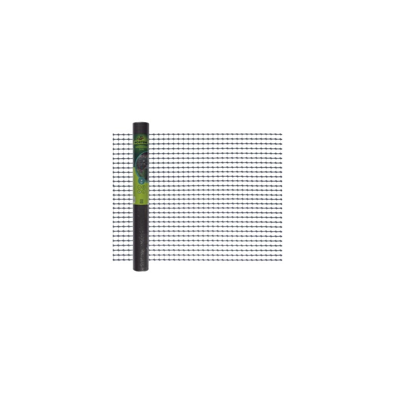 MALLA PLASTICA CUADRADA 1x5M GRIS 5MM