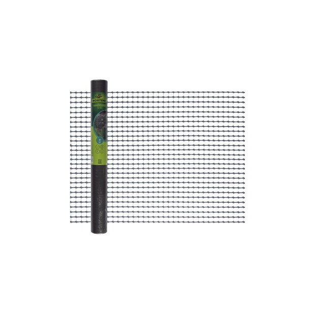 MALLA PLASTICA CUADRADA 1x5M GRIS 5MM