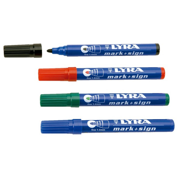 ROTULADOR PUNTA REDONDA "LYRA" NEGRO
