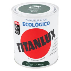 TITANLUX ESMALTE AL AGUA MATE VERDE MAYO 750ML